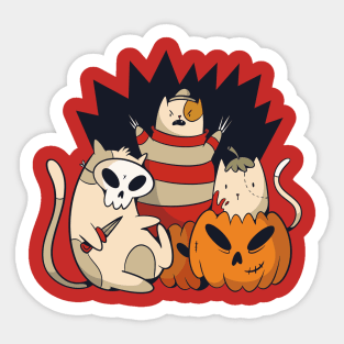 Cats Carved a Pumpkin - Or did they? Sticker